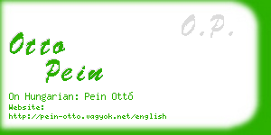 otto pein business card